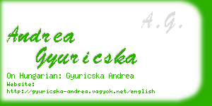 andrea gyuricska business card